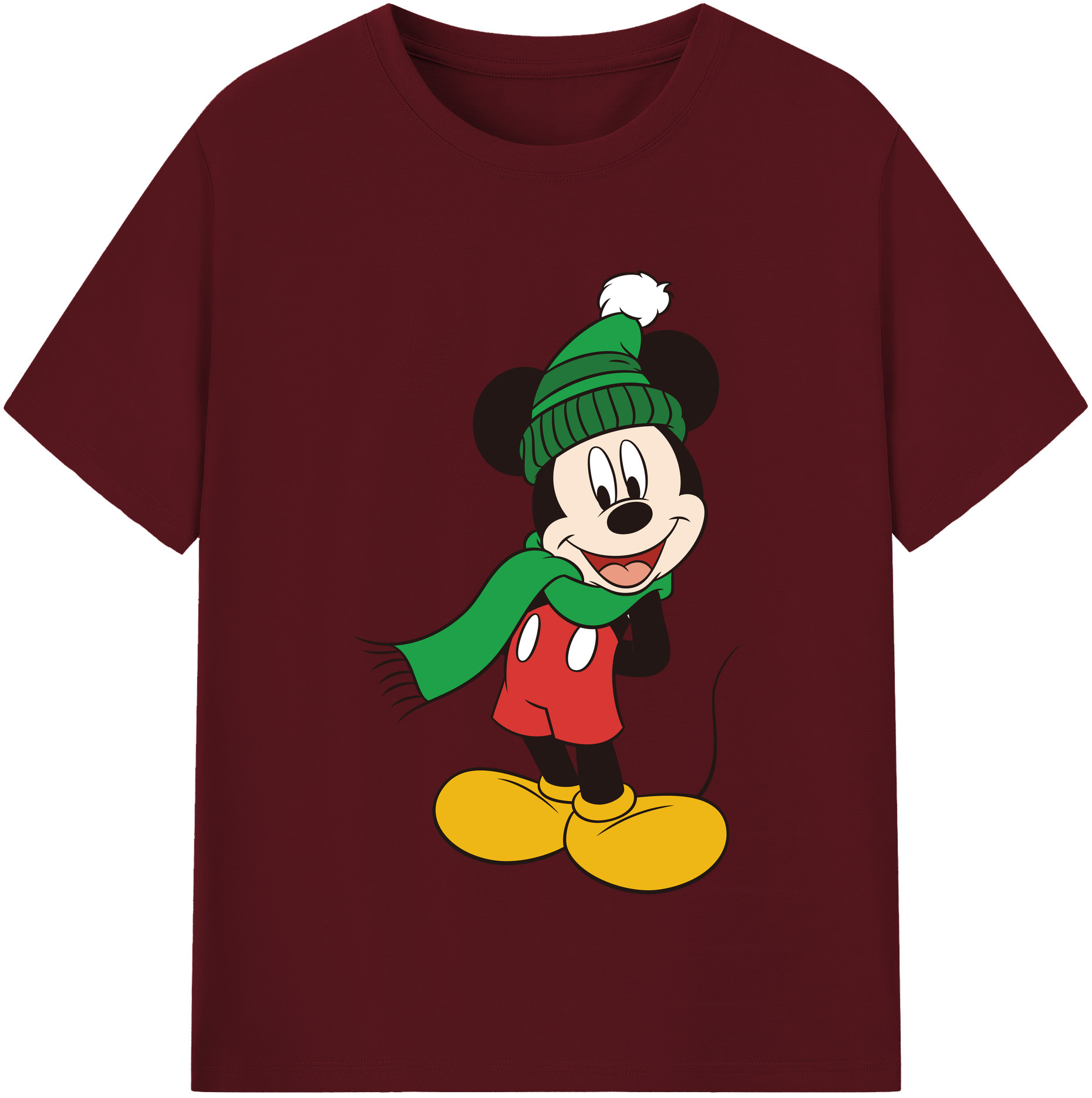 （画像用） ミッキーマウス Mickey Mouse 綿100％半袖Tシャツ（フロントプリント）